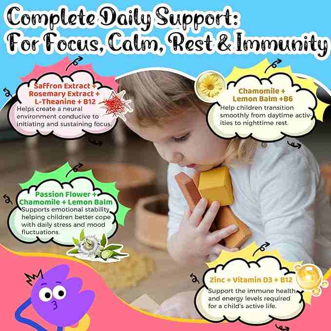 Kids Saffron Gummies, Ages 3+ — focus graphic