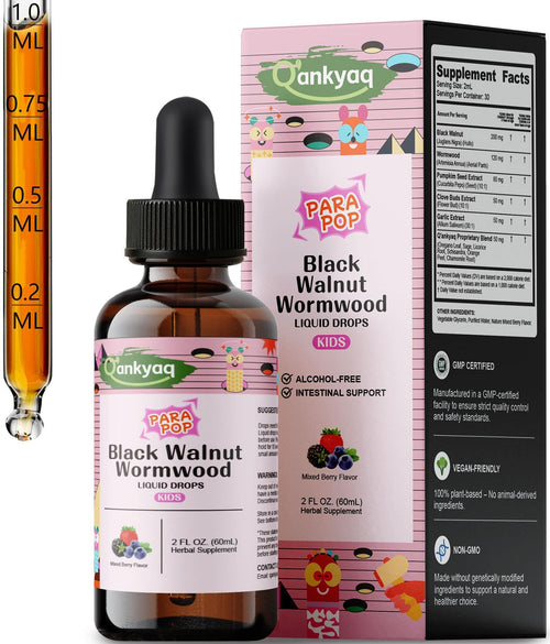 Kids Black Walnut & Wormwood Liquid Drops by q'ankyaq