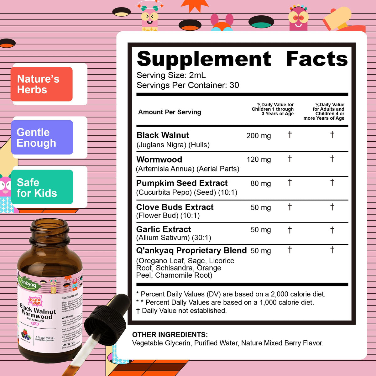Kids Black Walnut & Wormwood Liquid Drops — view 3